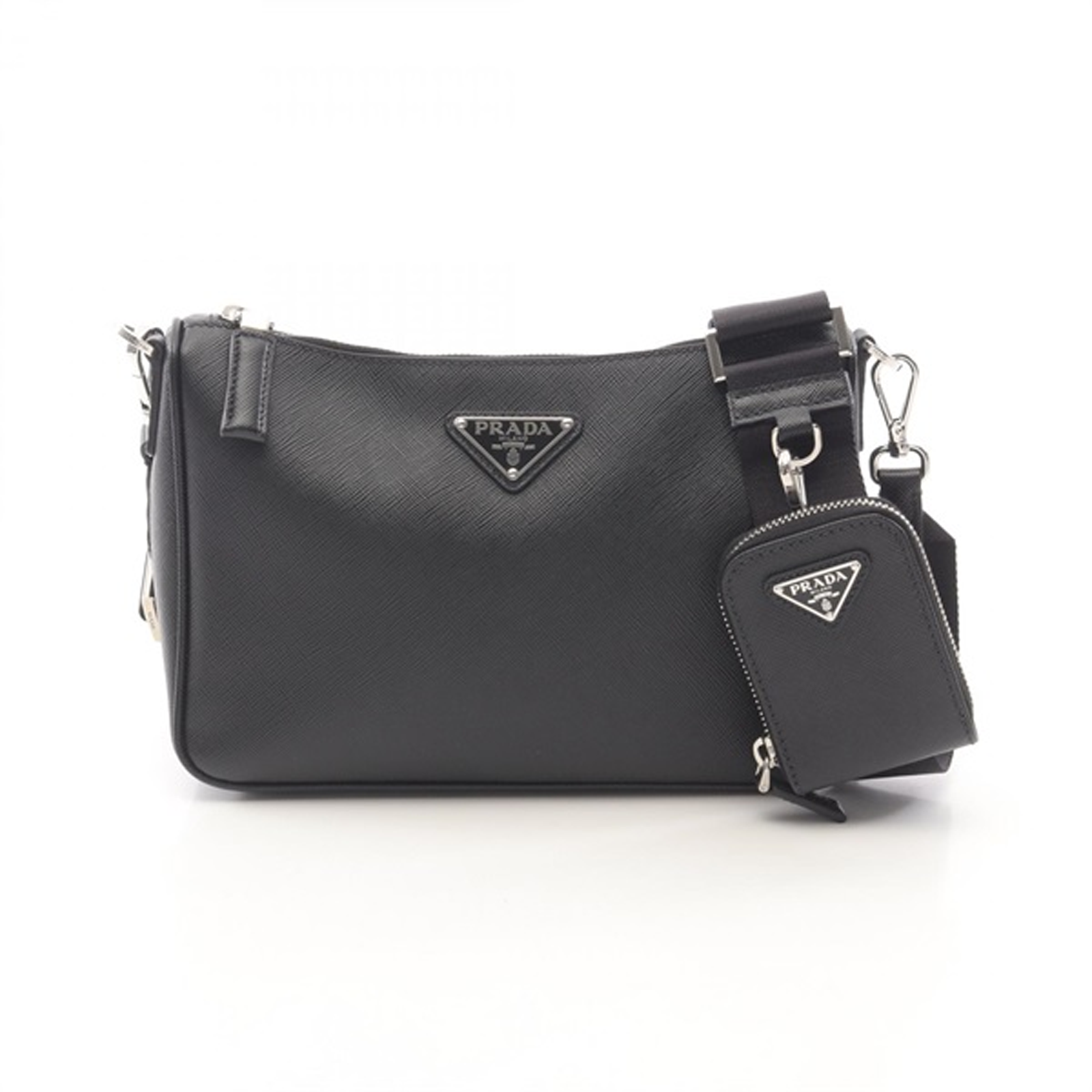 PRADA サフィアノトラベルショルダーバッグ