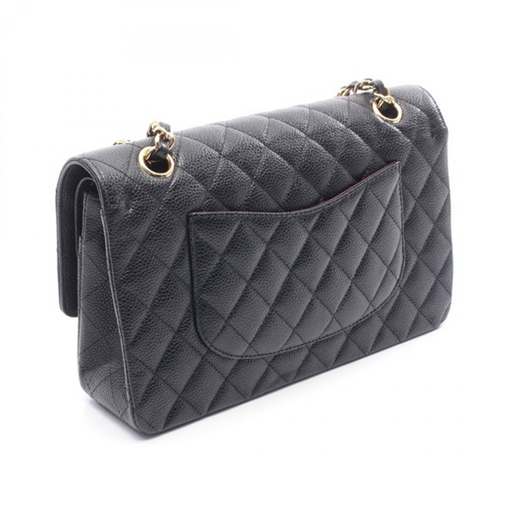 CHANEL マトラッセダブルフラップ ブラック/Ｇ金具