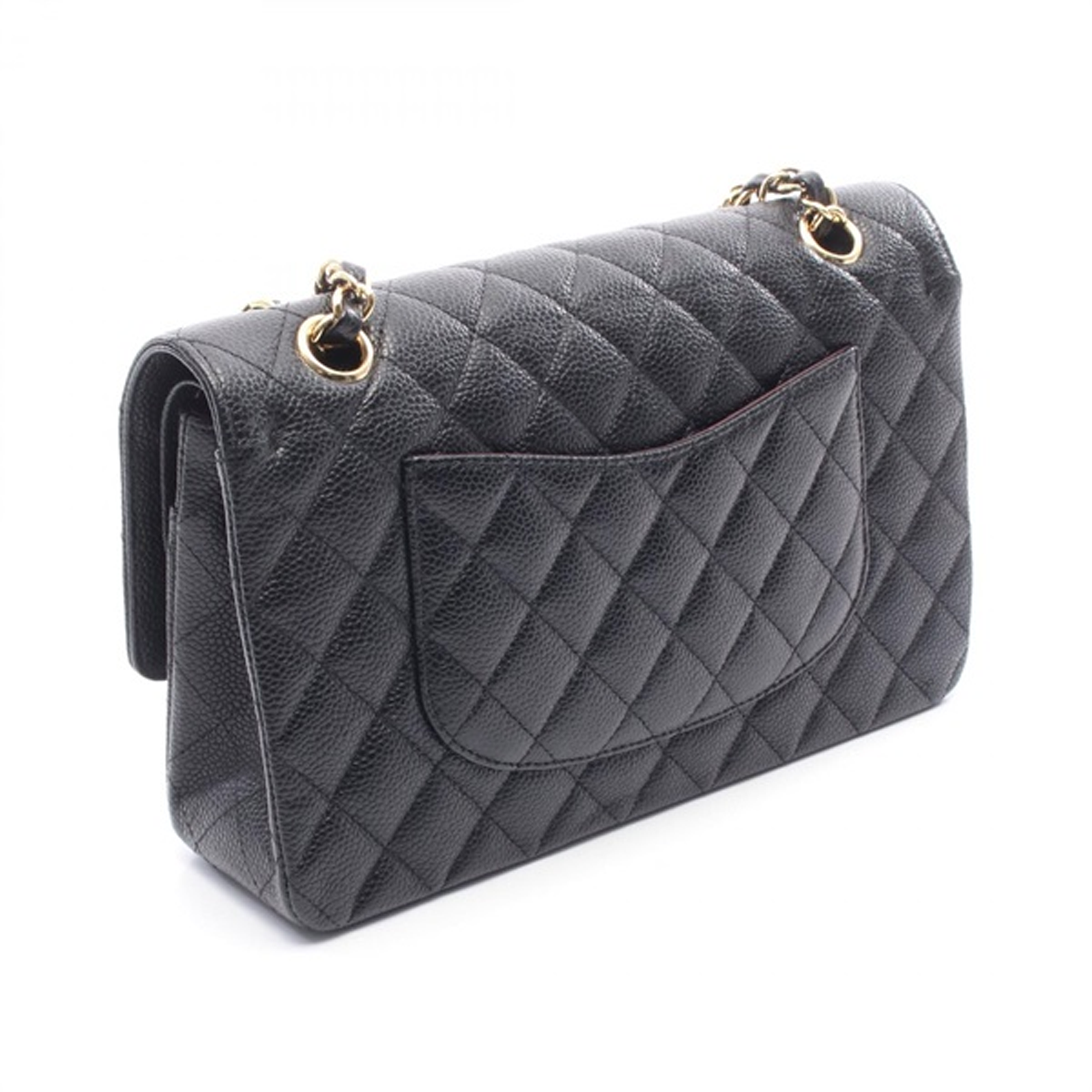 CHANEL マトラッセダブルフラップ ブラック/Ｇ金具
