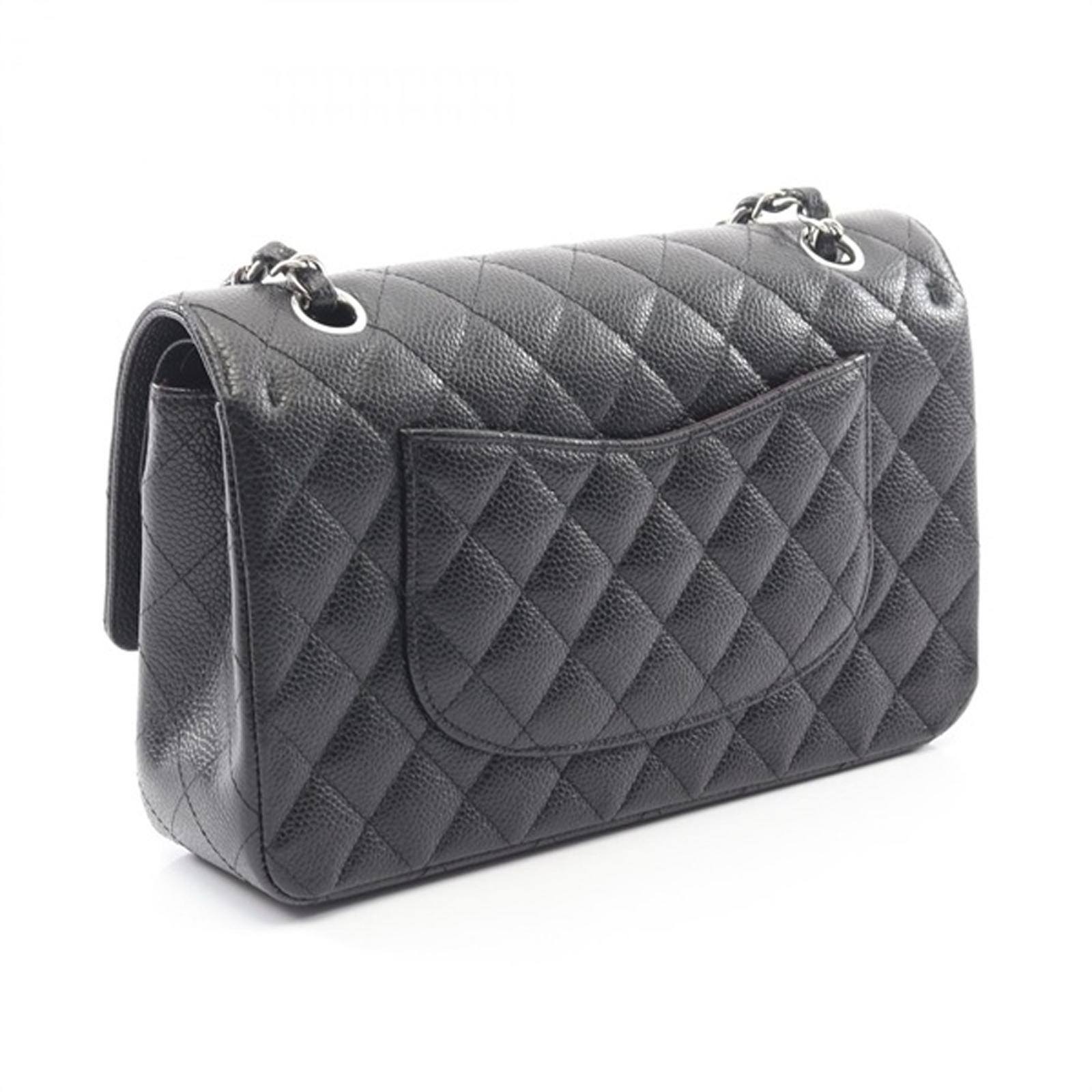 CHANEL マトラッセダブルフラップ ブラック/Ｓ金具