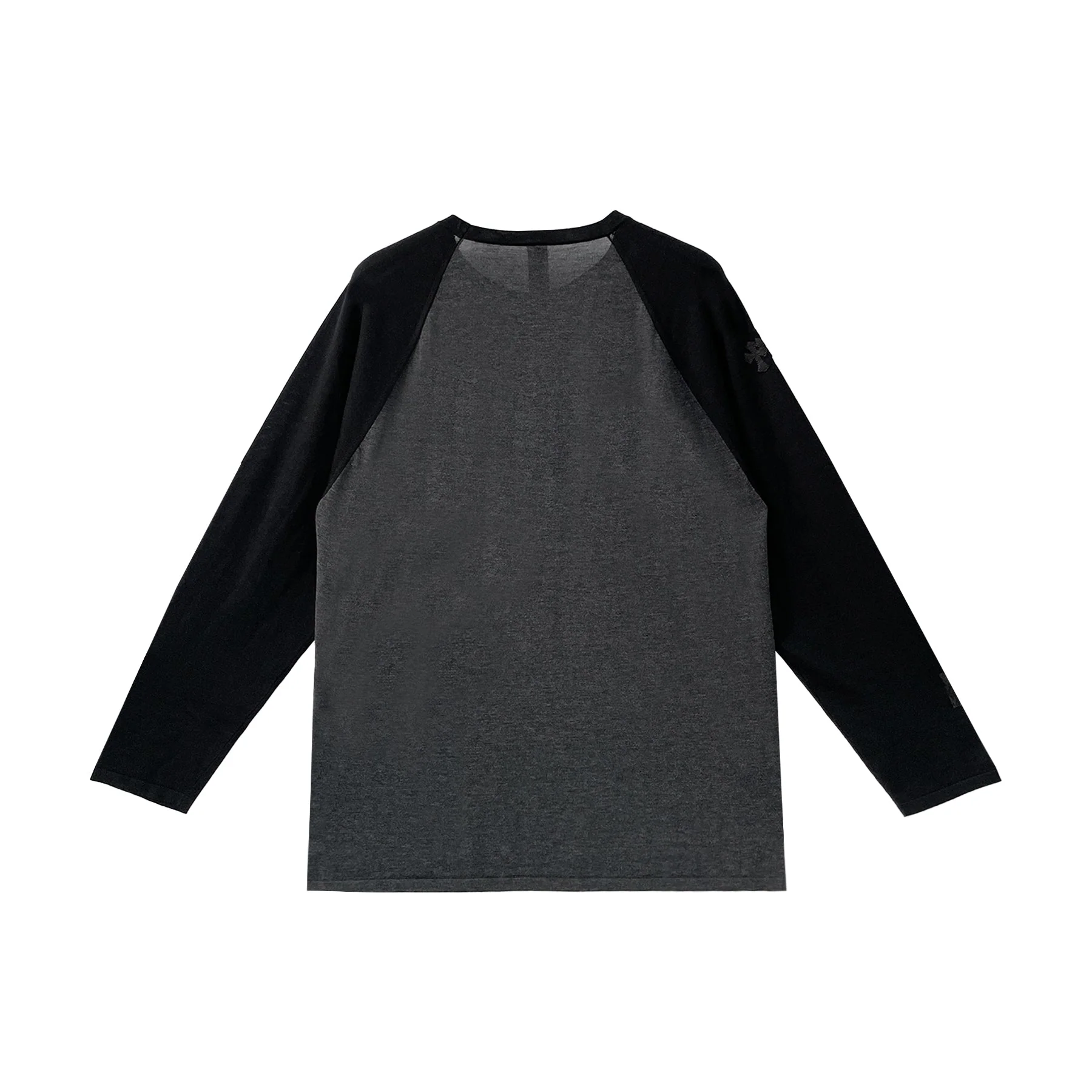 CHROME HEARTS 3 Cross Patch CH Logo Embroidery Raglan Long Sleeve Tee