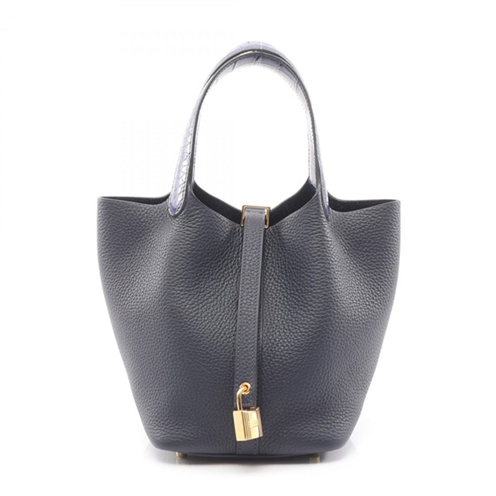 HERMES ピコタンロックタッチPM ネイビー/G金具