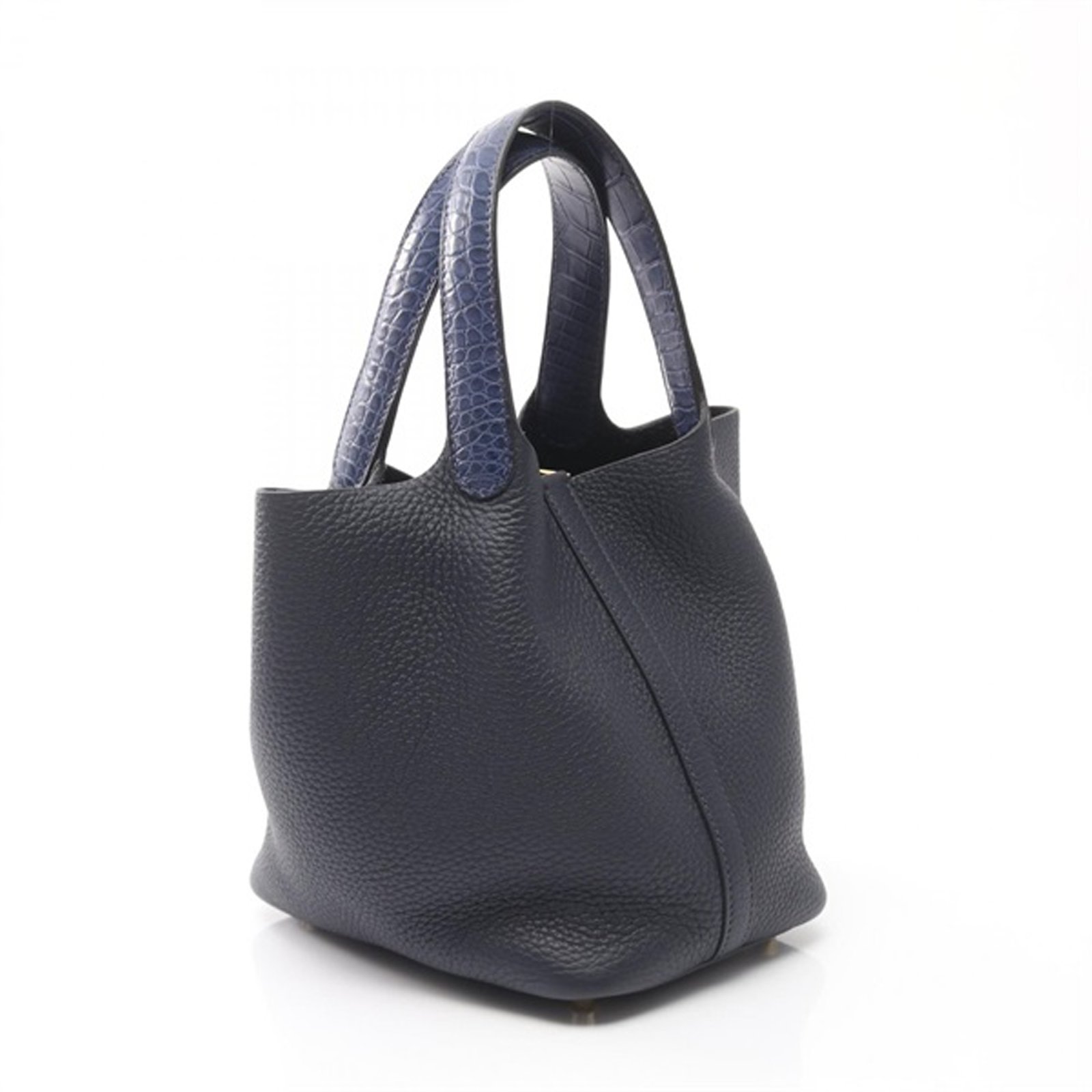 HERMES ピコタンロックタッチPM ネイビー/G金具